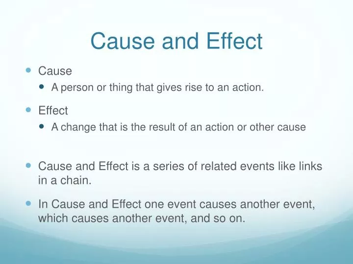 cause and effect