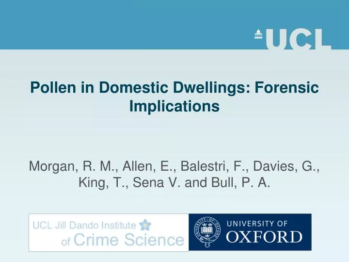pollen in domestic dwellings forensic implications