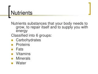 Nutrients