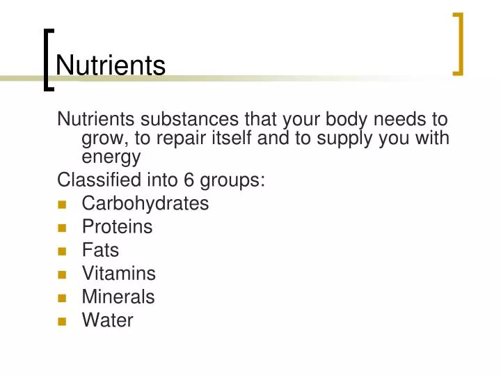 nutrients