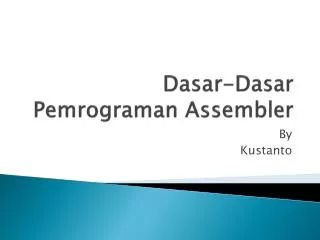 dasar dasar pemrograman assembler
