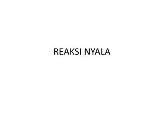 reaksi nyala
