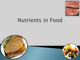 Nutrients in Food