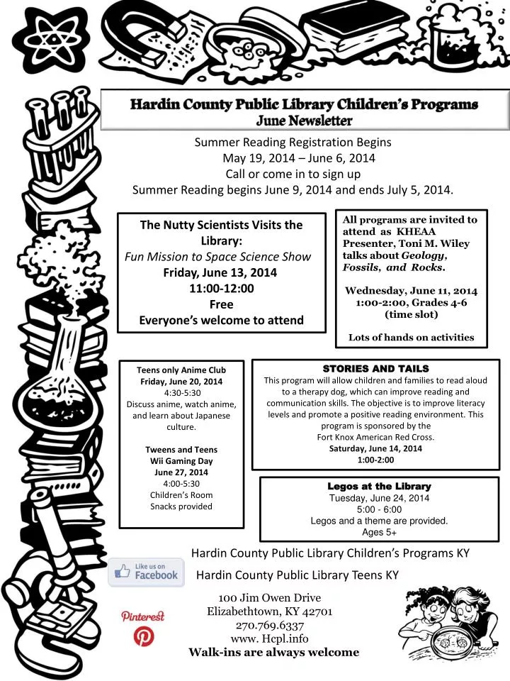 hardin county public library children s programs june newsletter
