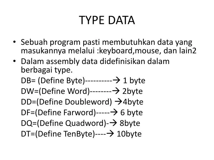 type data