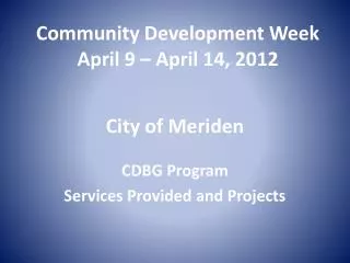 City of Meriden