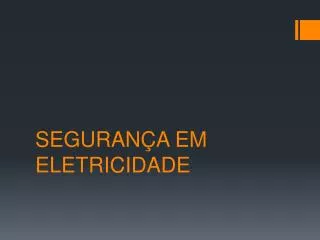 seguran a em eletricidade
