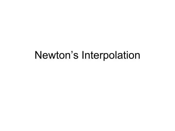 newton s interpolation