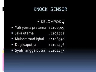 knock sensor