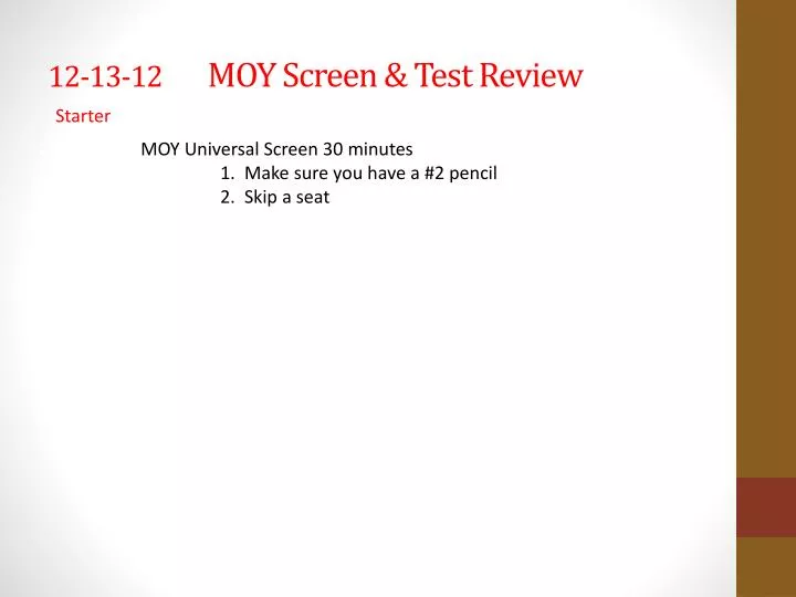 12 13 12 moy screen test review
