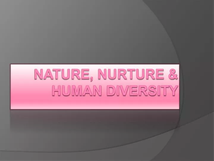 nature nurture human diversity