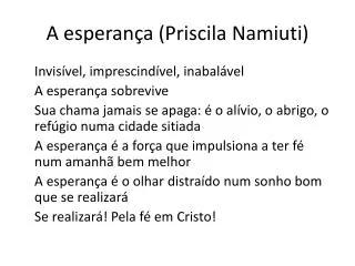 a esperan a priscila namiuti