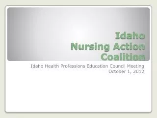 Idaho Nursing Action Coalition