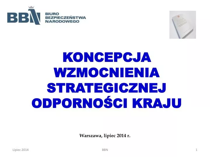 koncepcja wzmocnienia strategicznej odporno ci kraju