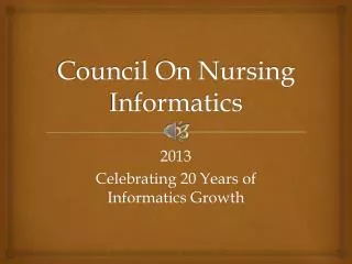 Council On Nursing Informatics
