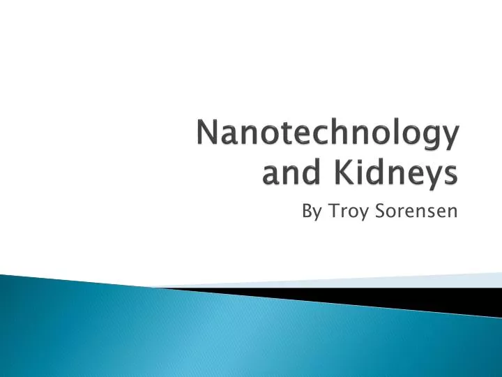 nanotechnology and kidneys