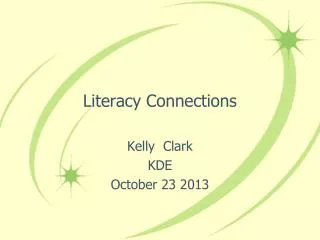 Literacy Connections