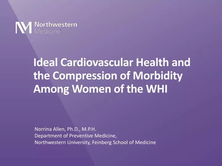 ideal cardiovascular health and the compression of morbidity among women of the whi
