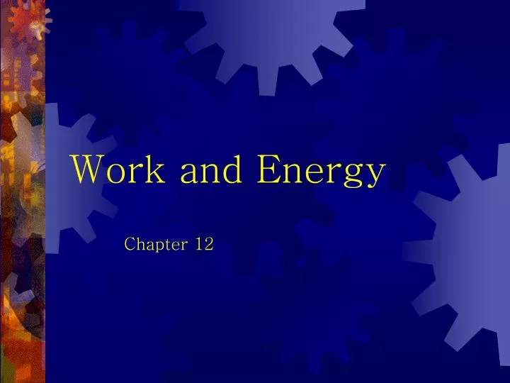 work and energy