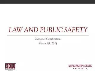Law and public safety