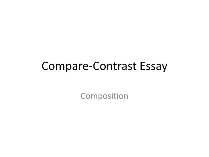 compare contrast essay