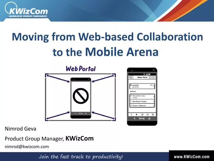 moving from web based collaboration to the mobile arena