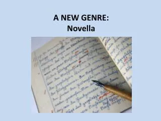 A NEW GENRE: Novella