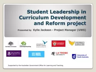 Supported by the Australian Government Office for Learning and Teaching