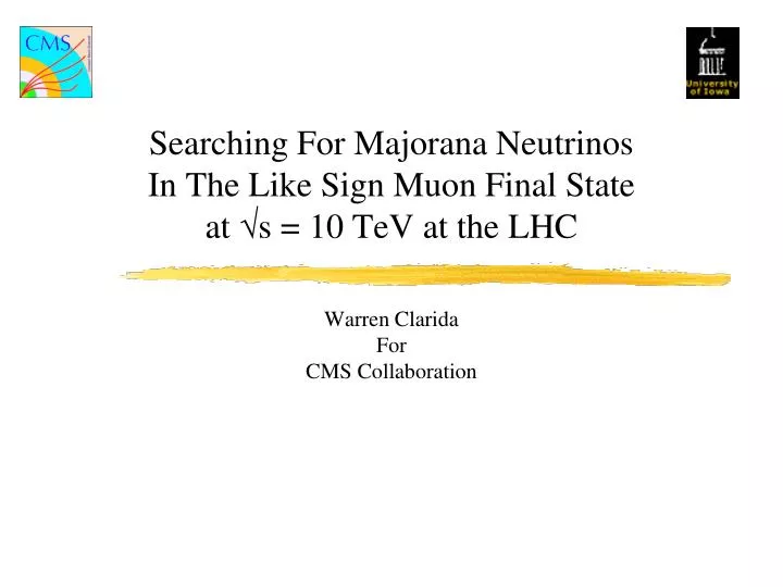 searching for majorana neutrinos in the like sign muon final state at s 10 tev at the lhc