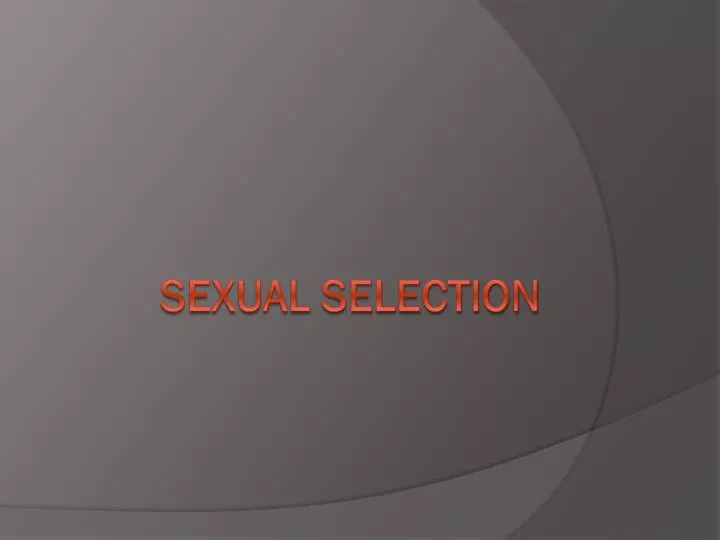 sexual selection