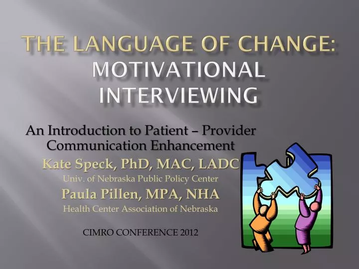 the language of change motivational interviewing