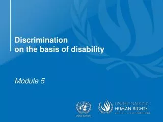 Discrimination on the basis of disability