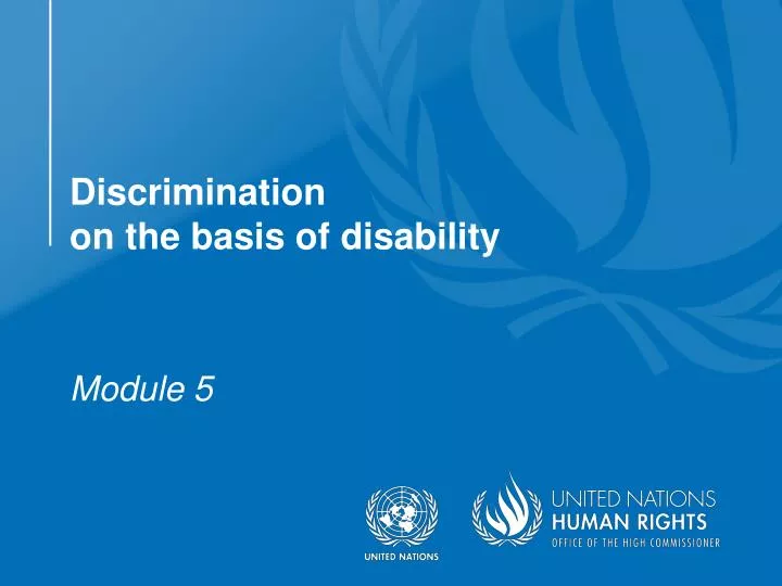 discrimination on the basis of disability