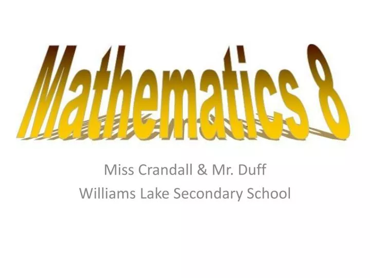 miss crandall mr duff williams lake secondary school