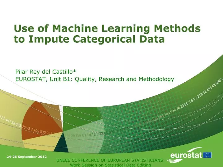 use of machine learning methods to impute categorical data