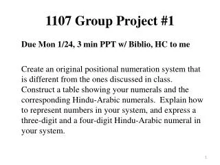1107 Group Project #1
