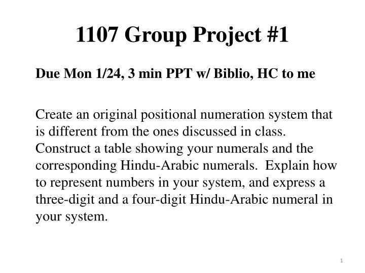 1107 group project 1