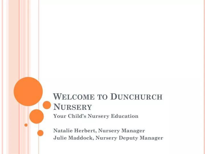 welcome to dunchurch nursery