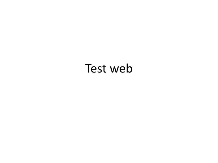 test web