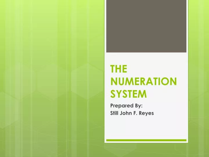 the numeration system