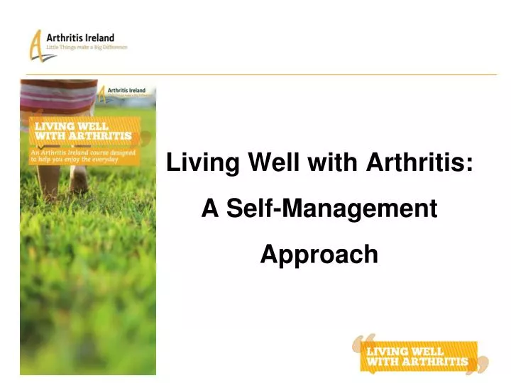 living well with arthritis a self management approach