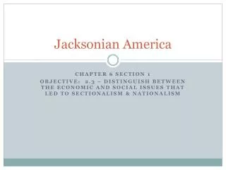 Jacksonian America