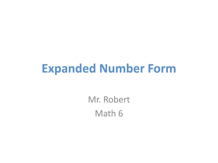 expanded number form