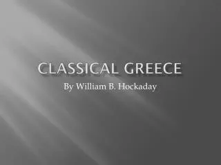 Classical Greece