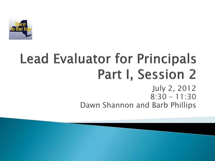 lead evaluator for principals part i session 2