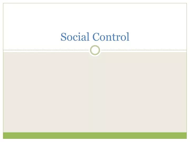 social control