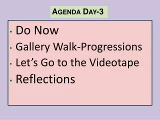 Agenda Day -3
