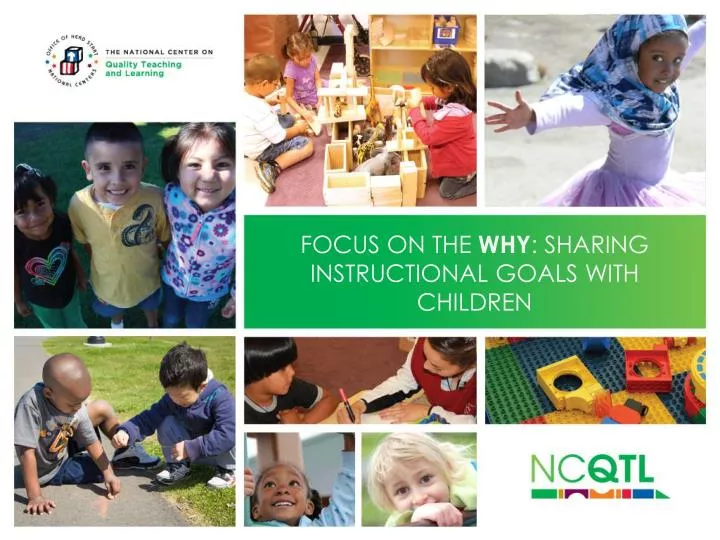 focus on the why sharing instructional goals with children