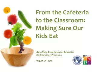 3 phases to implementing the Idaho Nutrition Standards