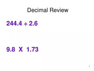 Decimal Review